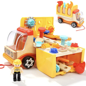 TOP BRIGHT Toddler Tools Toys Set for 2 Year Old Boy Gifts Trucks
