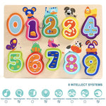 Wooden Number Puzzles for 1 Year Old Girl and Boy Gifts Learning Toys for Toddlers